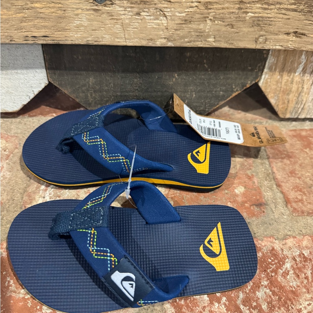 Quiksilver Navy and Yellow Kids' Sandals